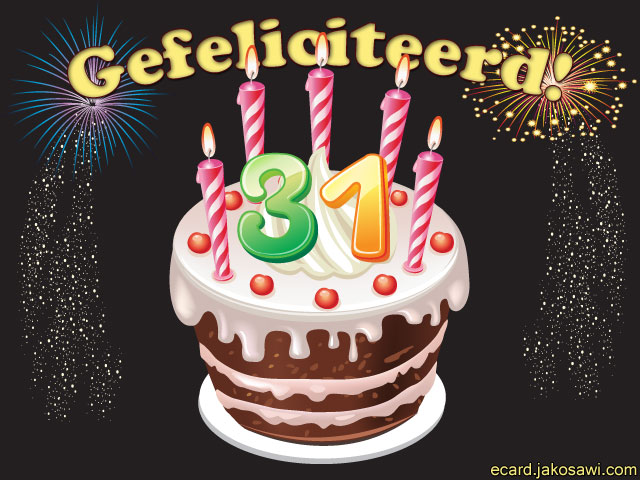 31 jaar taart kaarsjes