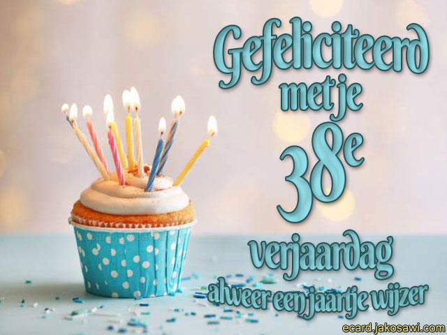 38 jaar cupcake