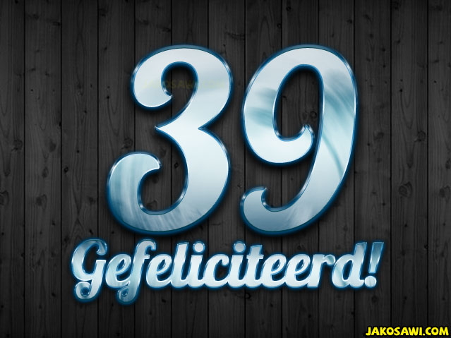 39 jaar plank blauw