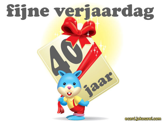 40 jaar kado kaart