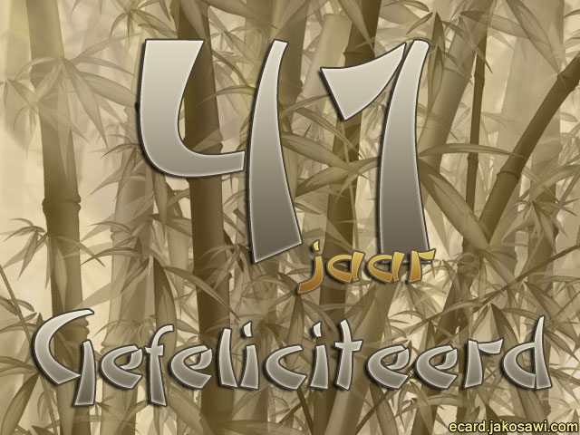 41 jaar bamboo