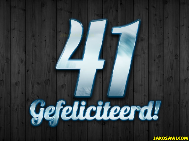 41 jaar plank blauw