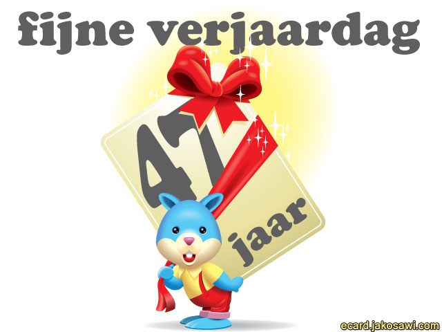47 jaar kado kaart