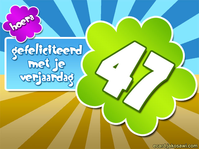 47 jaar poster