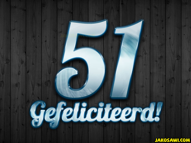 51 jaar plank blauw