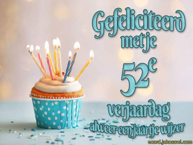 52 jaar cupcake