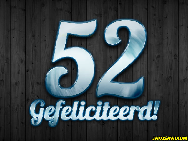 52 jaar plank blauw