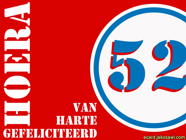 52 jaar roodwit