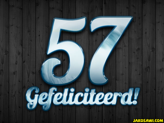 57 jaar plank blauw