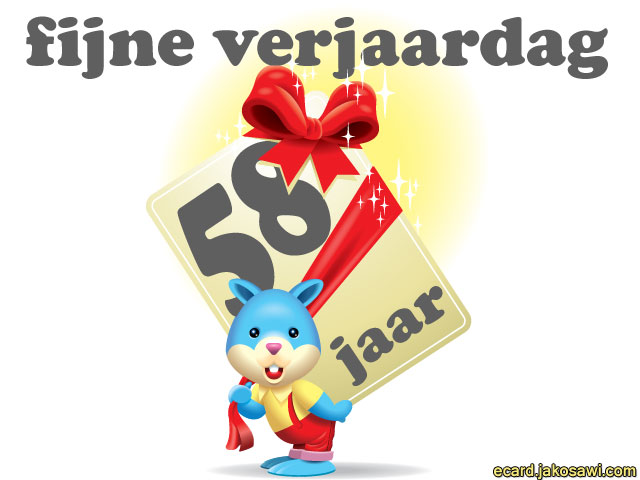 58 jaar kado kaart