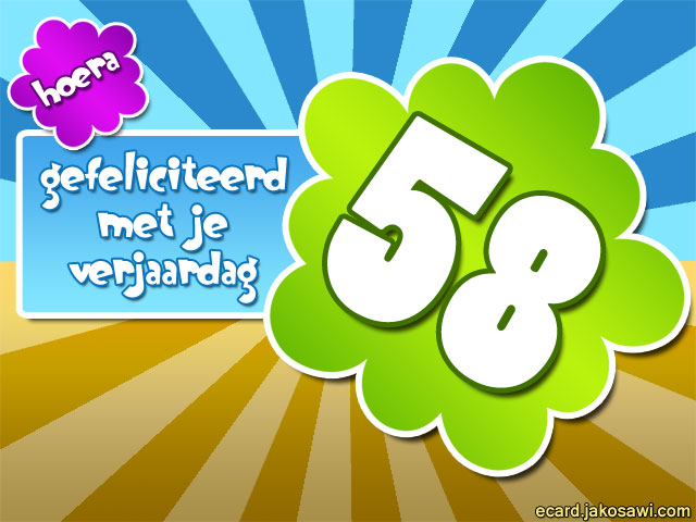 58 jaar poster