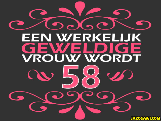 58 jaar vrouw