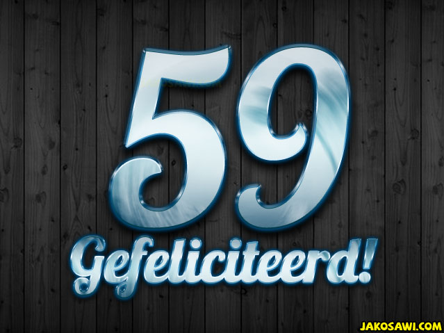 59 jaar plank blauw