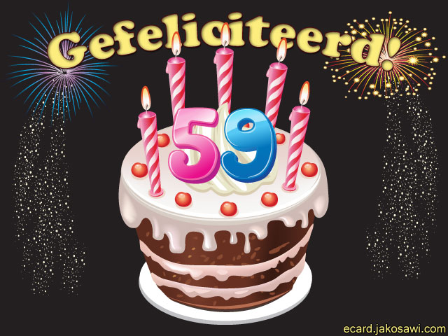59 jaar taart kaarsjes