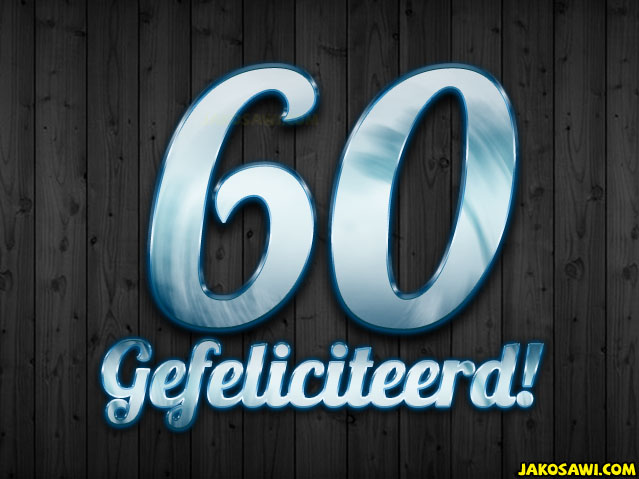 60 jaar plank blauw