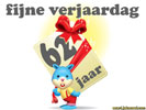 62 jaar kado kaart