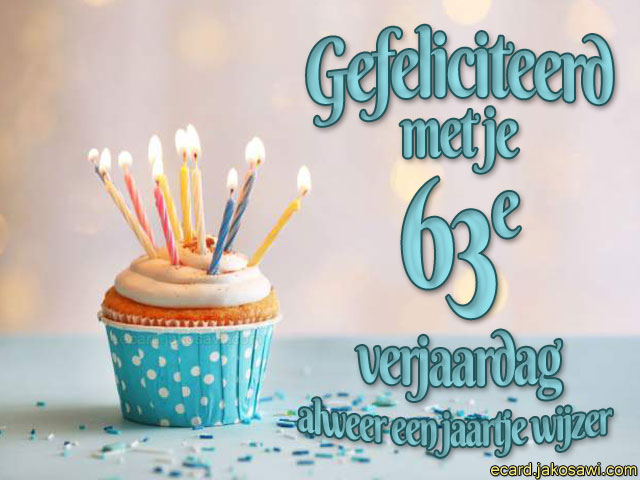63 jaar cupcake