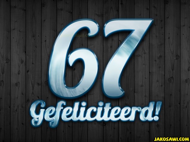 67 jaar plank blauw