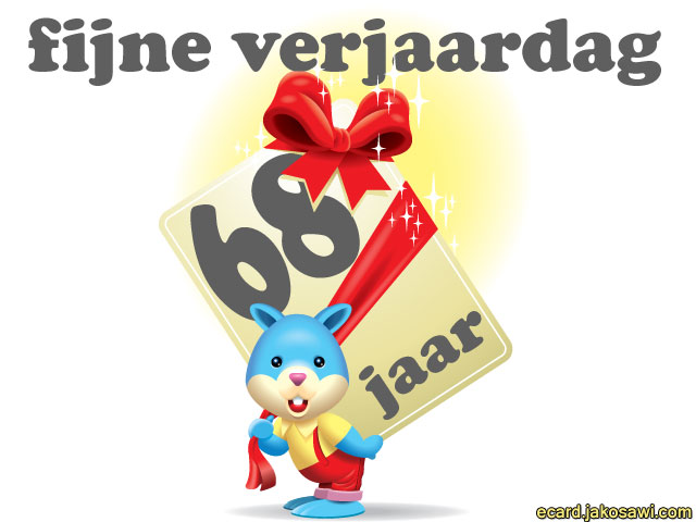 68 jaar kado kaart