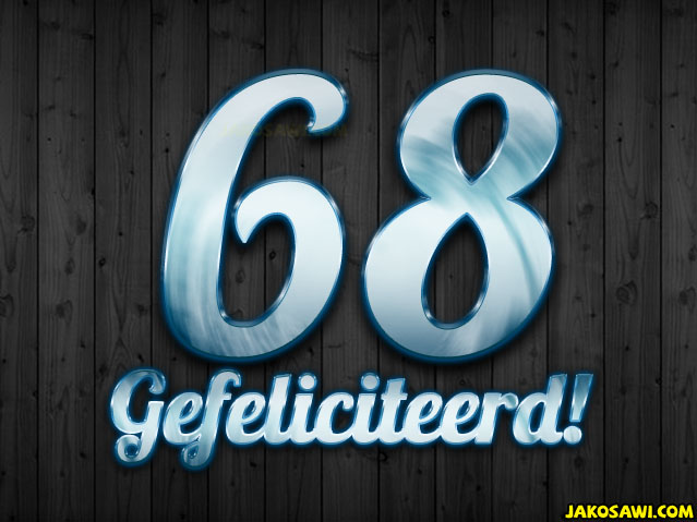 68 jaar plank blauw