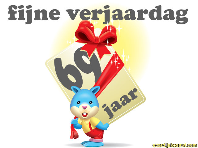 69 jaar kado kaart