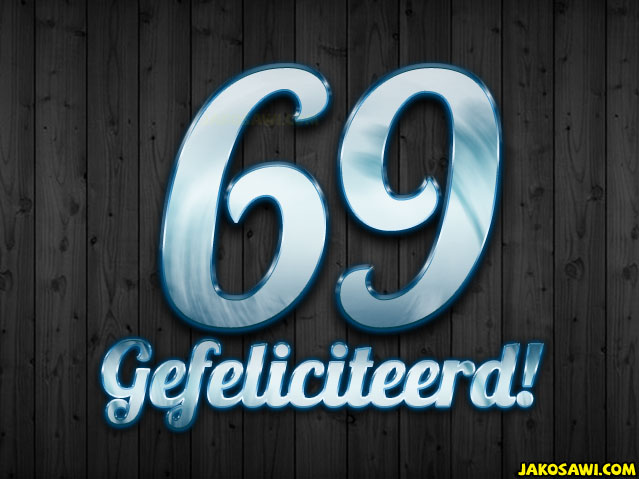 69 jaar plank blauw