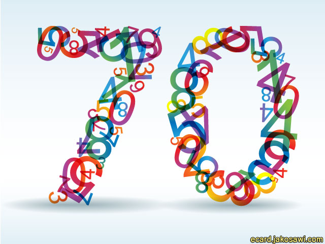 70 jaar numbers
