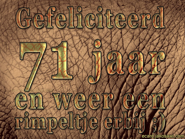 71 jaar rimpel 1401