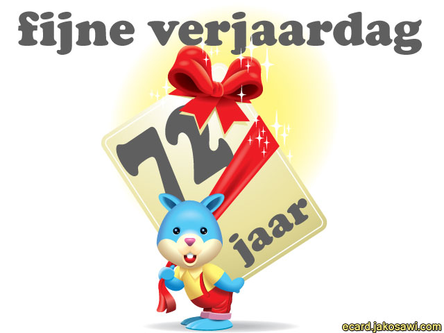 72 jaar kado kaart
