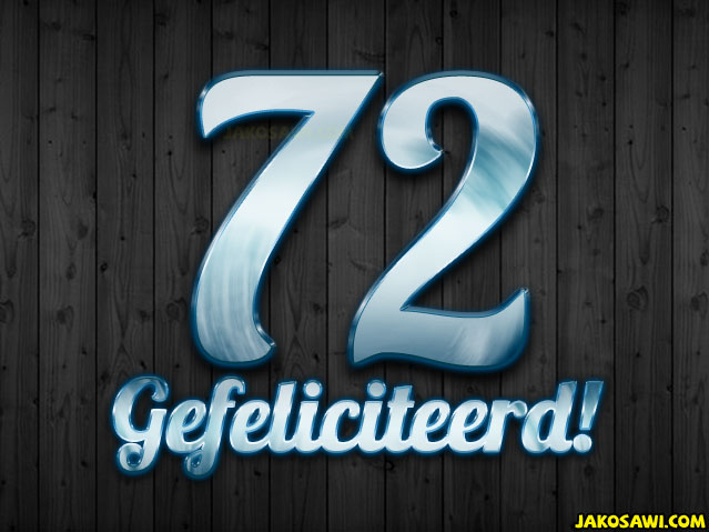 72 jaar plank blauw