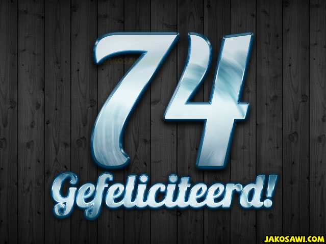74 jaar plank blauw