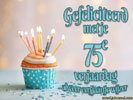 75 jaar cupcake