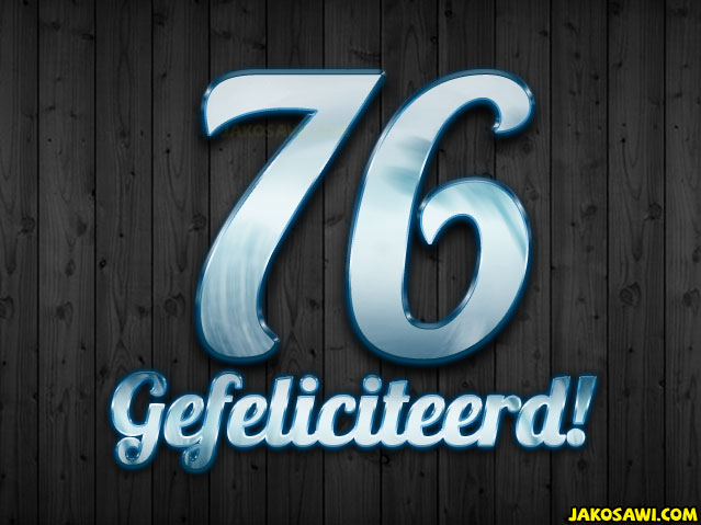 76 jaar plank blauw