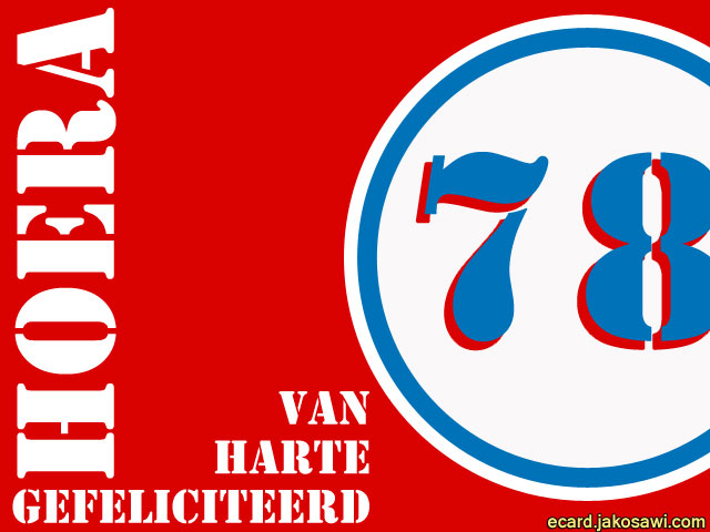 78 jaar roodwit