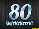 80 jaar plank blauw