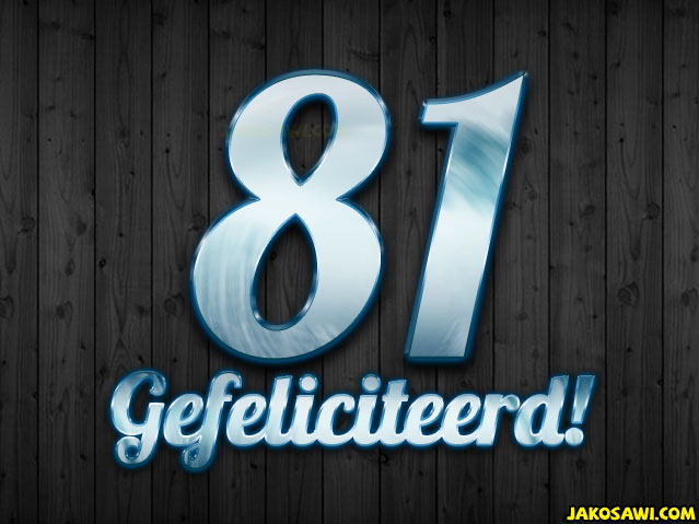 81 jaar plank blauw