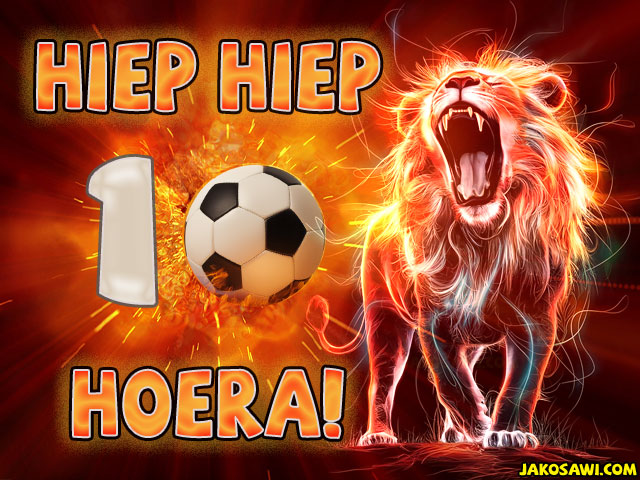 10 jaar voetbal leeuw
