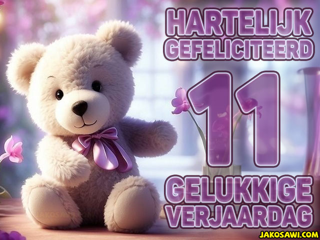 11 jaar beer paars