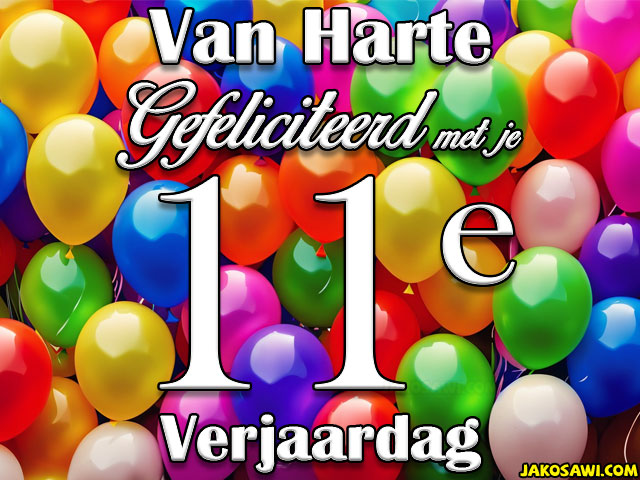 11 jaar veel ballonnen