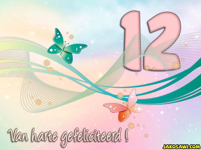 12 jaar pastel vlinder
