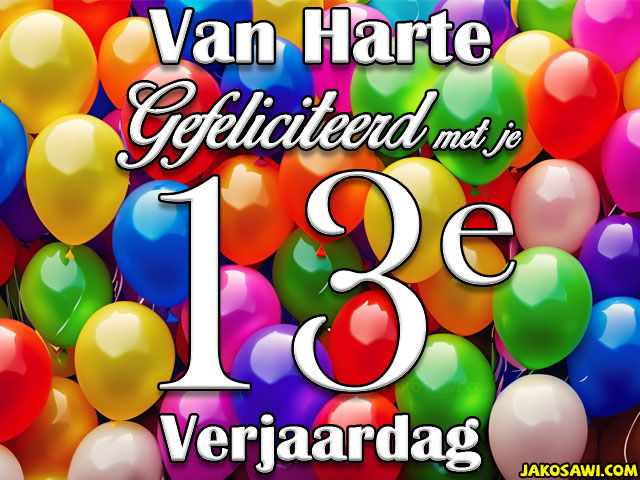 13 jaar veel ballonnen