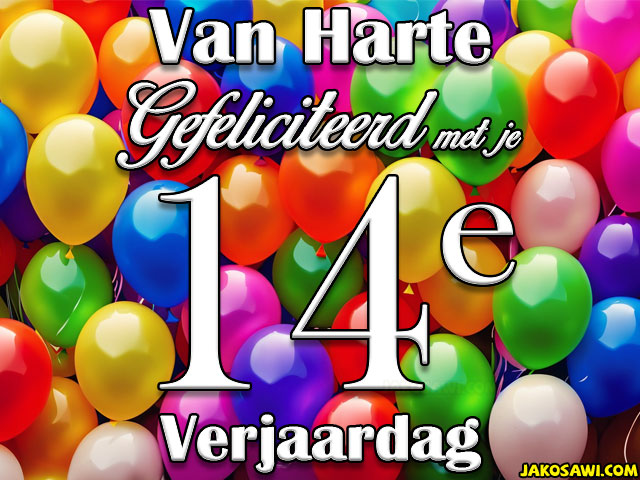 14 jaar veel ballonnen