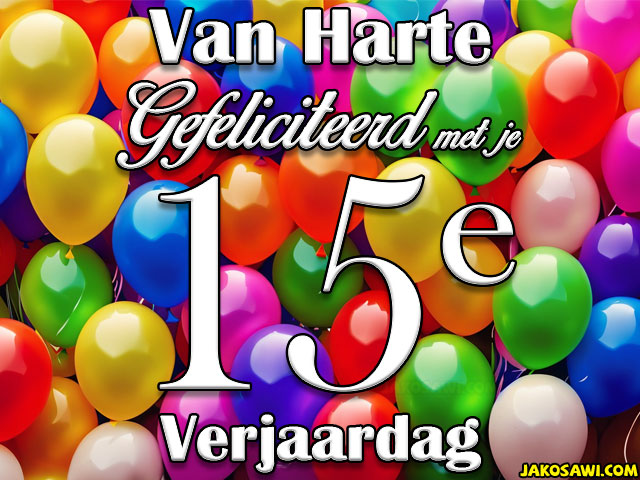 15 jaar veel ballonnen