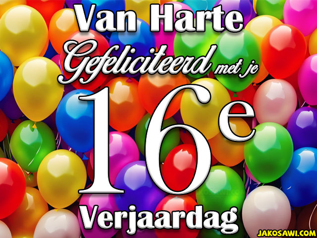 16 jaar veel ballonnen