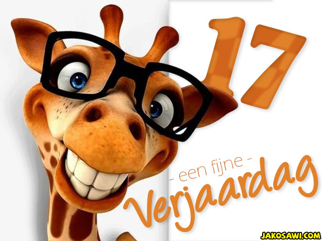 17 jaar fijne verjaardag 2201