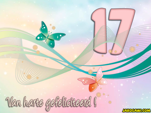 17 jaar pastel vlinder