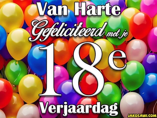 18 jaar veel ballonnen