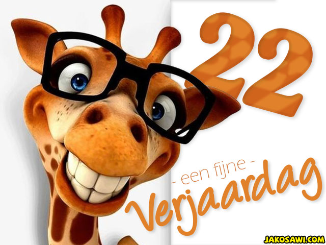 22 jaar fijne verjaardag 2201