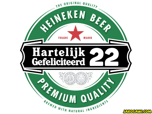 22 jaar gefeliciteerd heineken