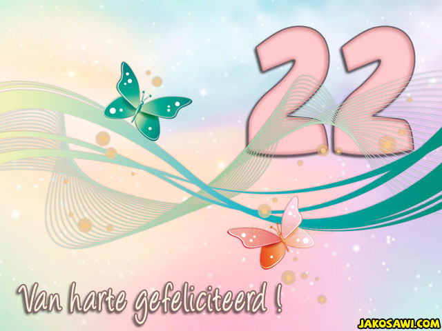 22 jaar pastel vlinder